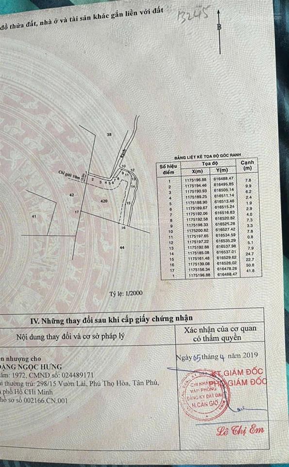 Bán lô đất xã bình khánh 1ty5/1000m2  0918 182 ***