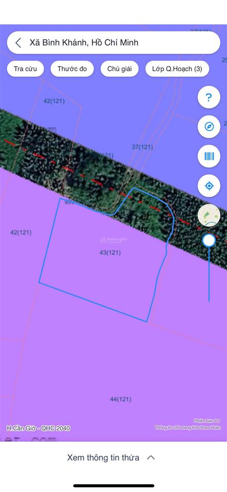 Bán lô đất xã bình khánh 1ty5/1000m2  0918 182 ***
