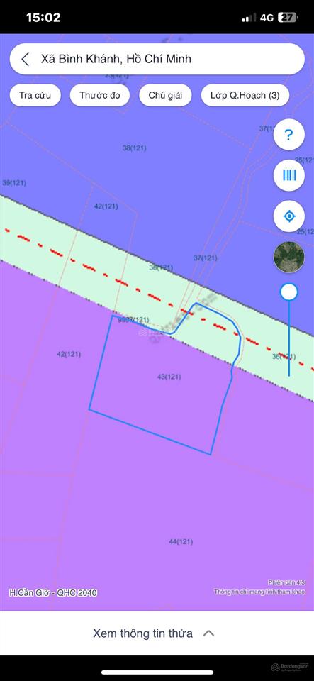 Ngộp ngân hàng  bán gấp lô đất lớn cận lộ tại bình khánh  0918 182 ***