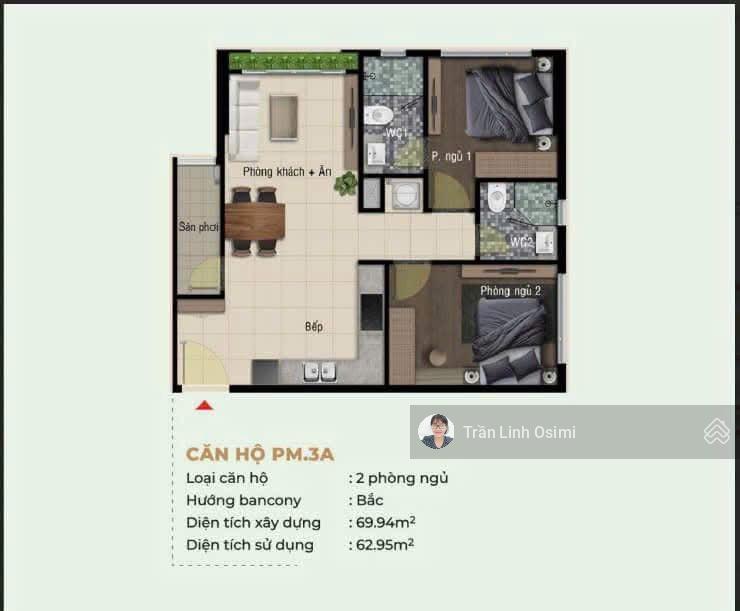 Bán căn góc chung cư happy one premier, căn 2 phòng ngủ  giá 3.7 tỷ ạ.