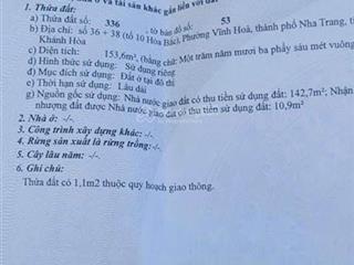 Bán lô đất 3 mặt tiền đường, gần biển bắc nha trang cực kì thoáng đẹp