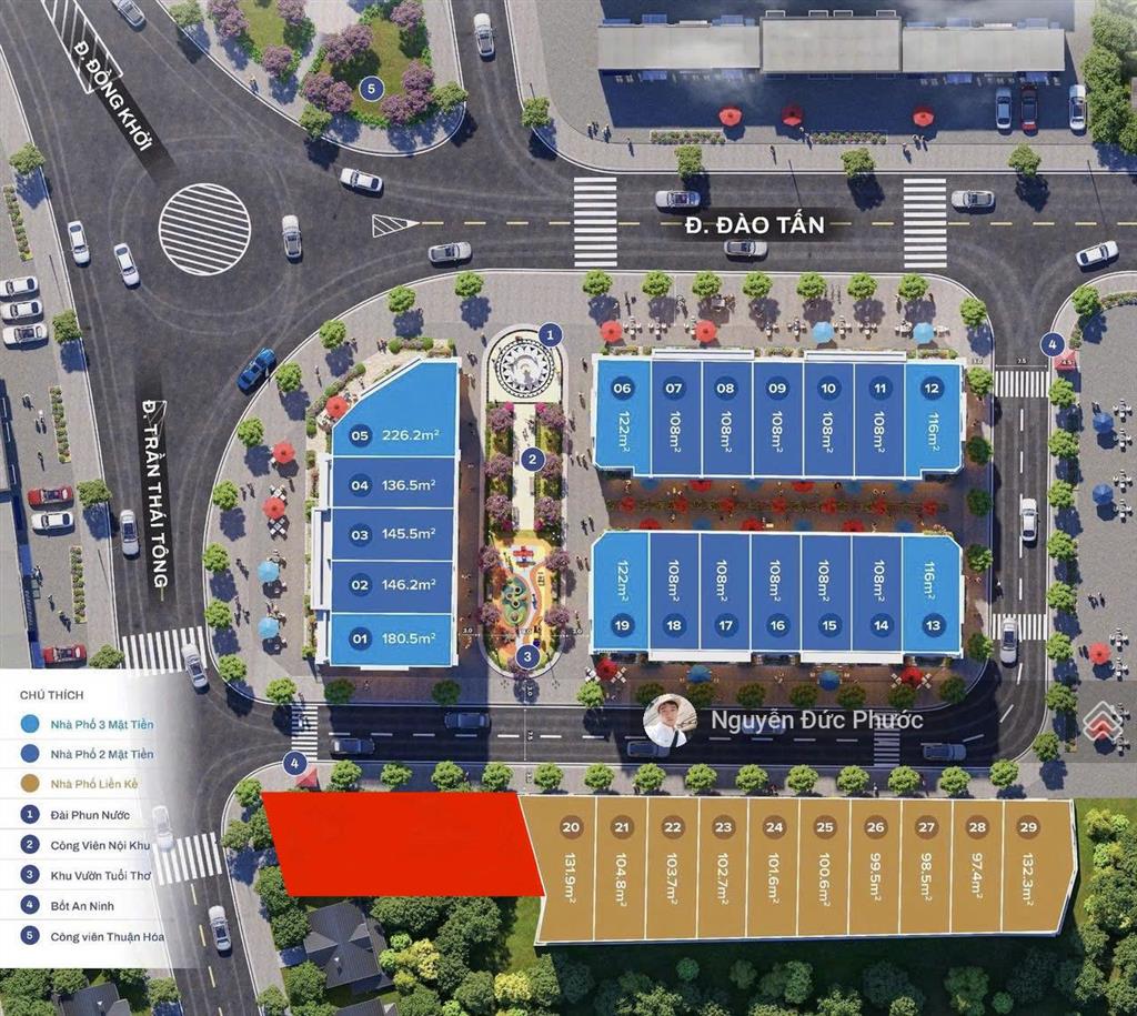 Bán đất mặt tiền trần thái tông. cạnh bên dự án đào tấn diamond