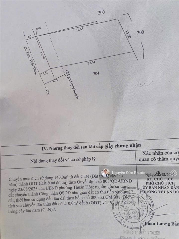 Bán đất mặt tiền trần thái tông. cạnh bên dự án đào tấn diamond