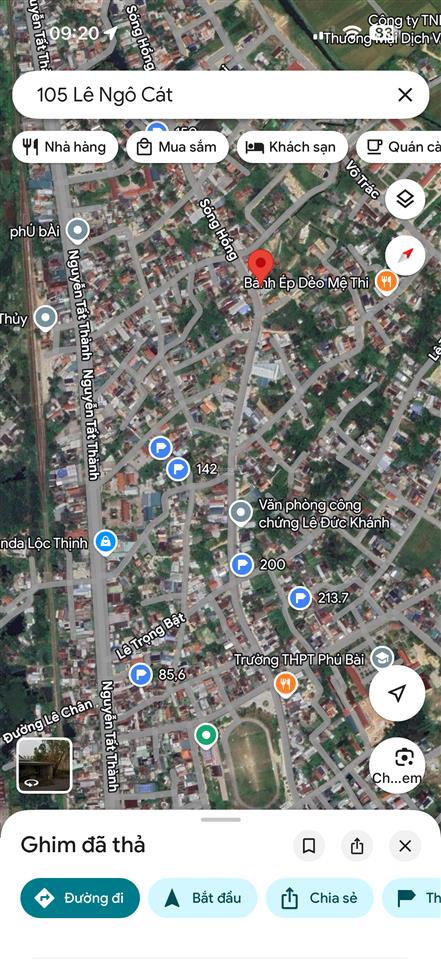 Đất mặt tiền sóng hồng  hương thủy, tp huế