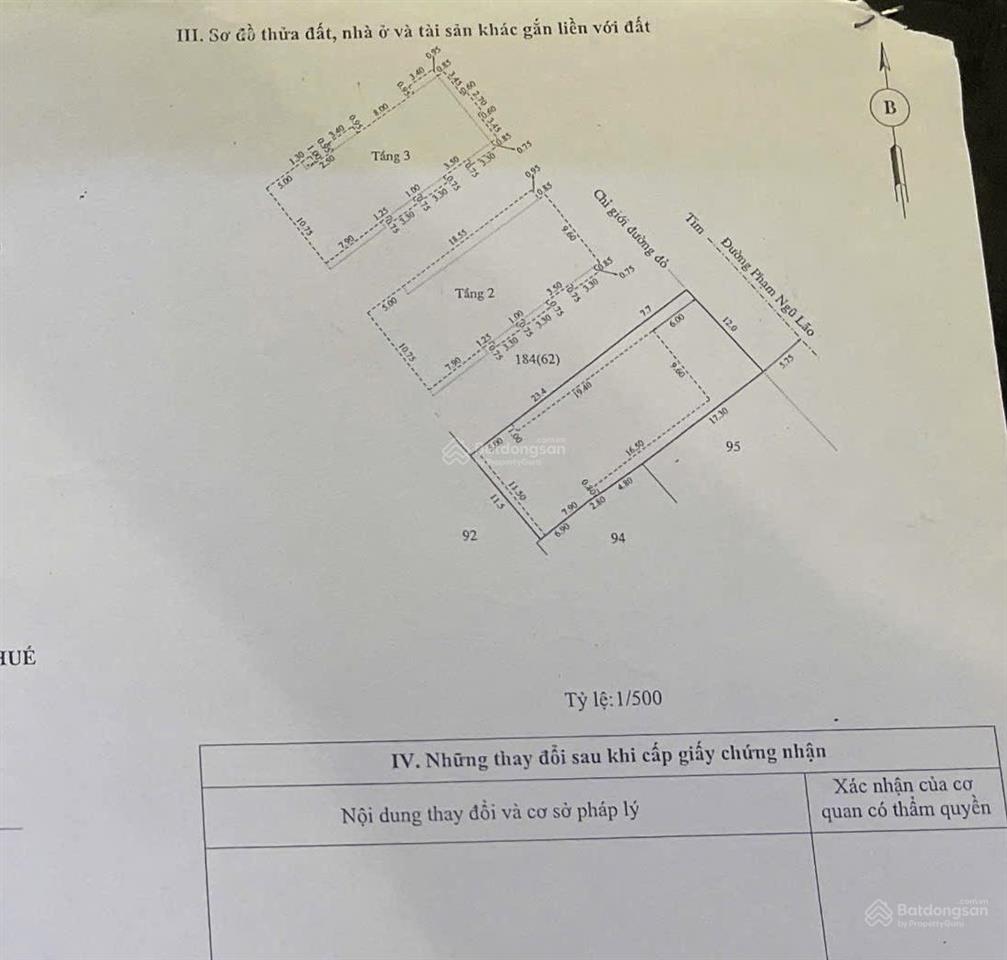 Nhà 3 tầng mặt tiền ngay trung tâm phố tây huế. gần lê lợi. khu vực sầm uất