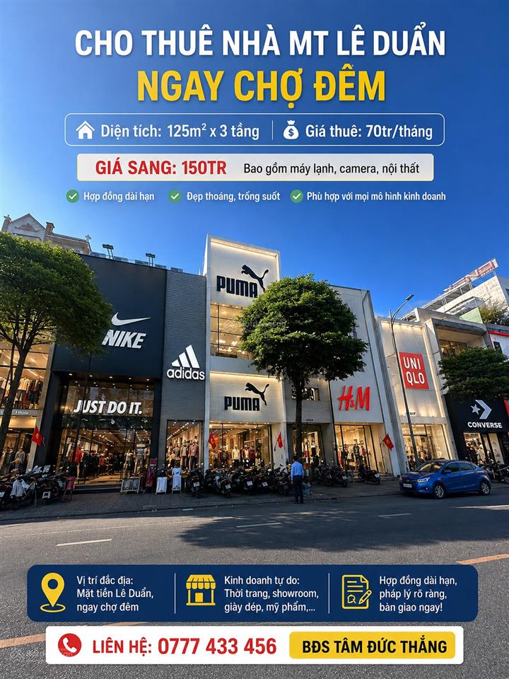 Cho thuê nhà mặt phố, đ.lê duẩn, 70 triệu, 125m2, 3pn, 3wc, đà nẵng