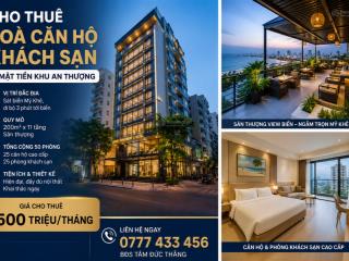 Cho thuê toà căn hộ & khách sạn 2 mặt tiền khu an thượng, 50 phòng, mới dô vận hành ngay