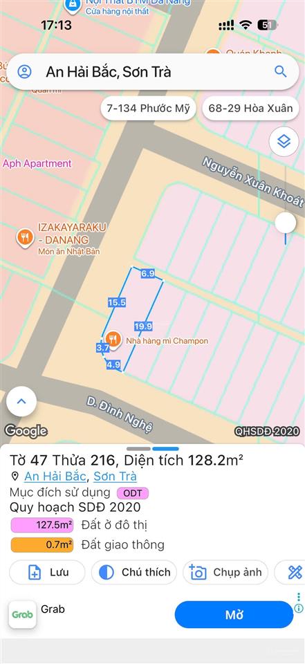 Bán lô góc 2 mặt tiền đường dương đình nghệ khu phố hàn quốc