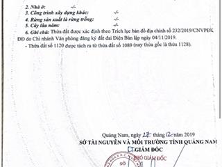Chính chủ bán đất điện thắng nam, điện bàn, 126m2 ngang 5m