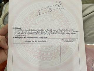 125m odt 60m mặt tiền 5m ngay trung tâm tt xuân mai sổ đỏ công chứng trong ngày