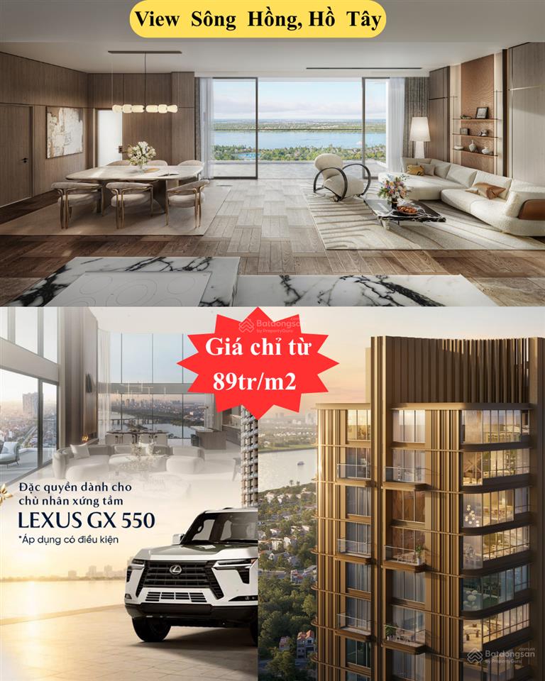 Căn 3pn giá từ 9,5 tỷ, 4pn, duplex sân vườn, penthouse view sông hồng, hồ tây cách phố cổ 10 phút