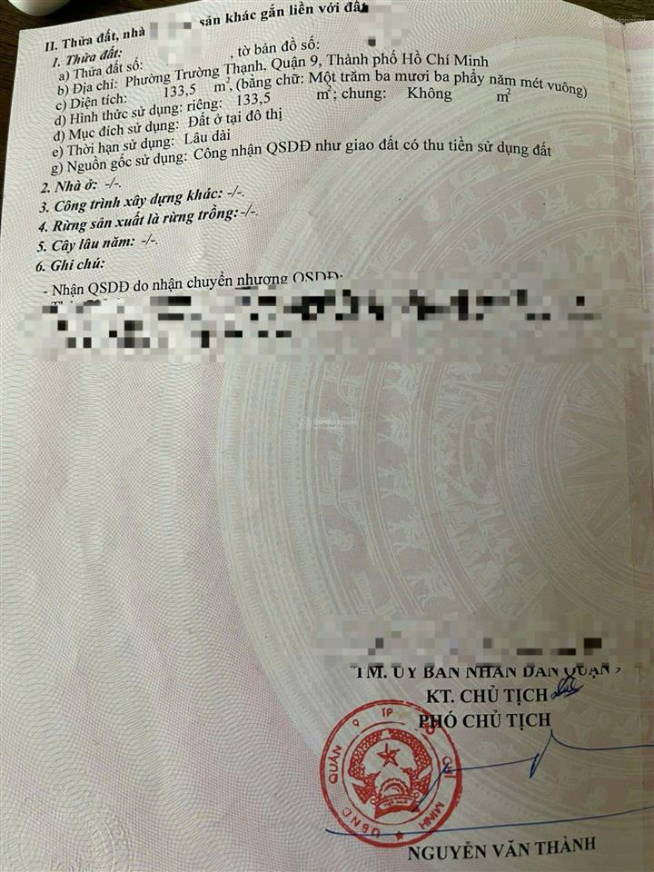 Chủ gửi bán đất dự án bcr tam đa quận 9 lô k3, hiện trạng có nhà vườn trị giá 500tr. tlcc