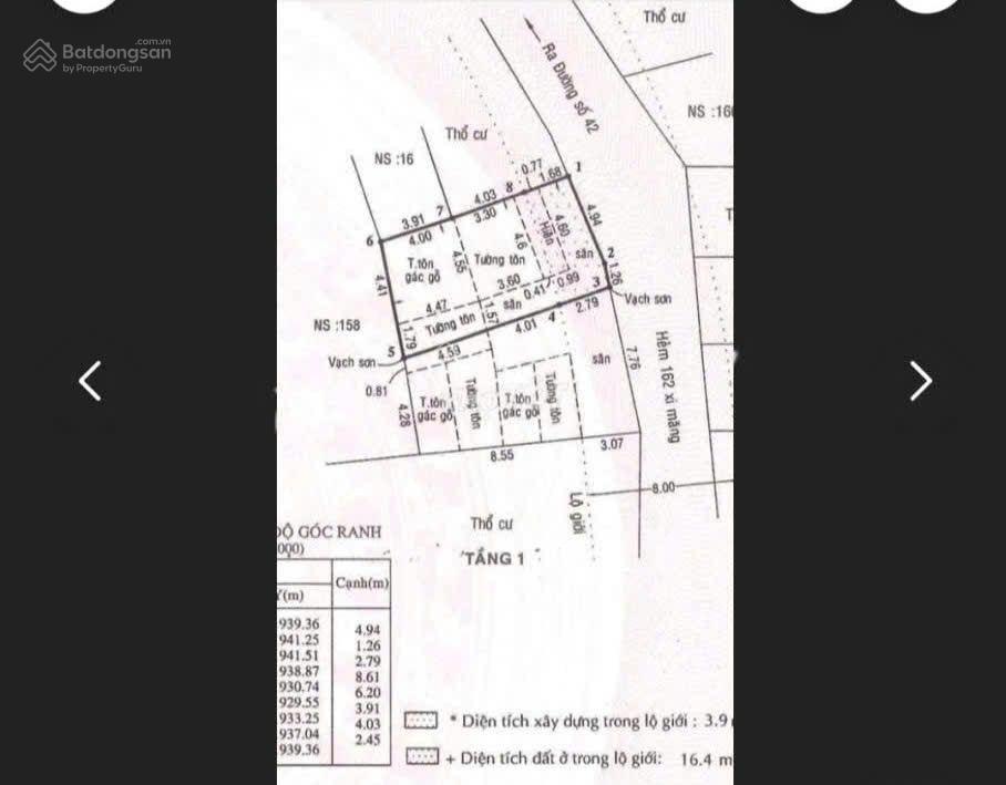 Bán nhà quận 2 nhà ngay mặt tiền đường ô tô thông  đường 8m đất ngang 6,2m giá tlcc 0903 034 ***