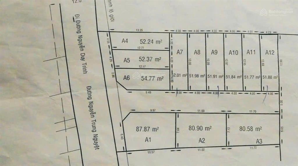 Bán đất góc 2 mặt tiền nguyễn trung nguyệt q2 ko lộ giới ngang 6,4m nở hậu. giá tl