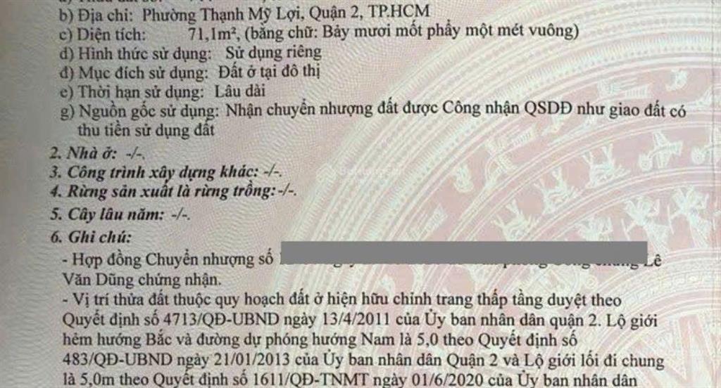 Bán đất thổ cư hẻm 30 thạnh mỹ lợi quận 2 ngang 14m hiếm