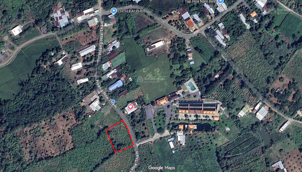 Bán đất 44 mét mặt tiền đường nhựa 5 mét, sổ hồng riêng, chính chủ định quán