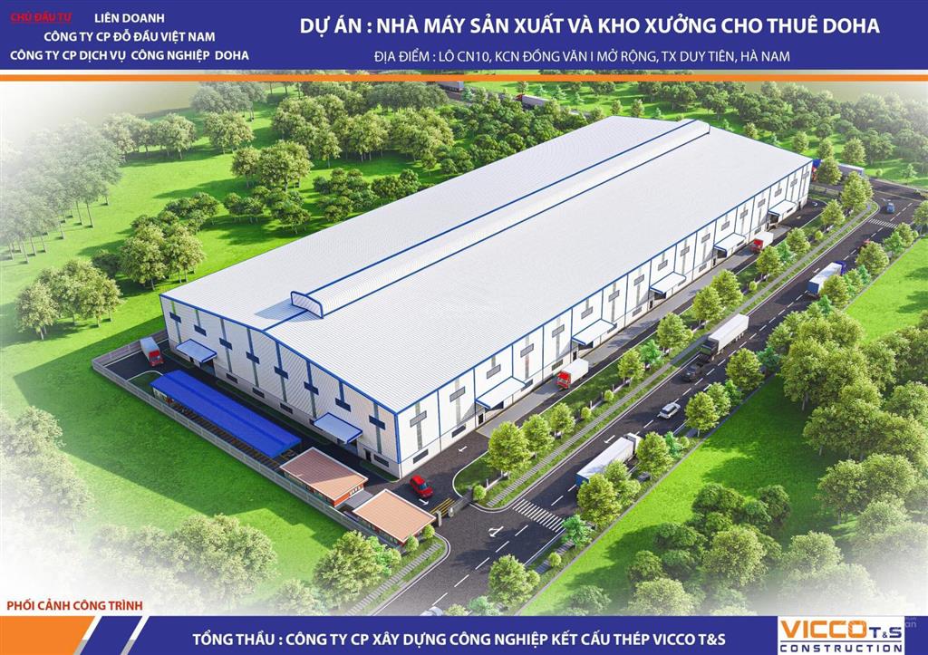 Cho thuê kho xưởng chứa hàng,logitic,kho vận,sản xuất...đầy đủ pccc tại kcn đồng văn