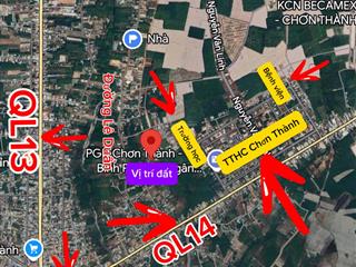 5x43m x 50m2 tc đất kp. trung lợi, p. chơn thành, giá đầu tư