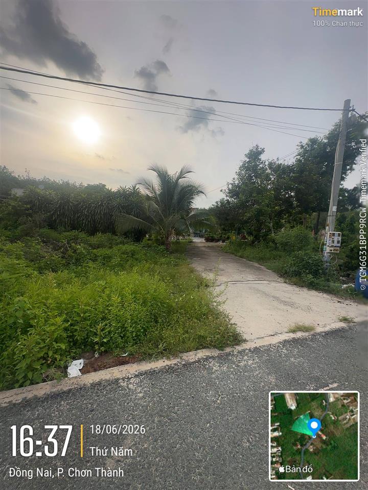 5x43m x 50m2 thổ cư đất kp. trung lợi, p. chơn thành, giá đầu tư