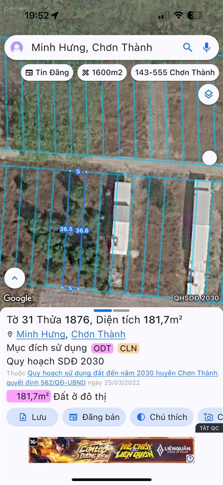 5m nhánh cao bá quát kp12 p. minh hưng, giá đầu tư