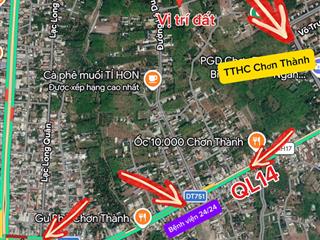 500m2 nhựa kp. trung lợi p. chơn thành, sẵn 60m2 thổ cư giá đầu tư