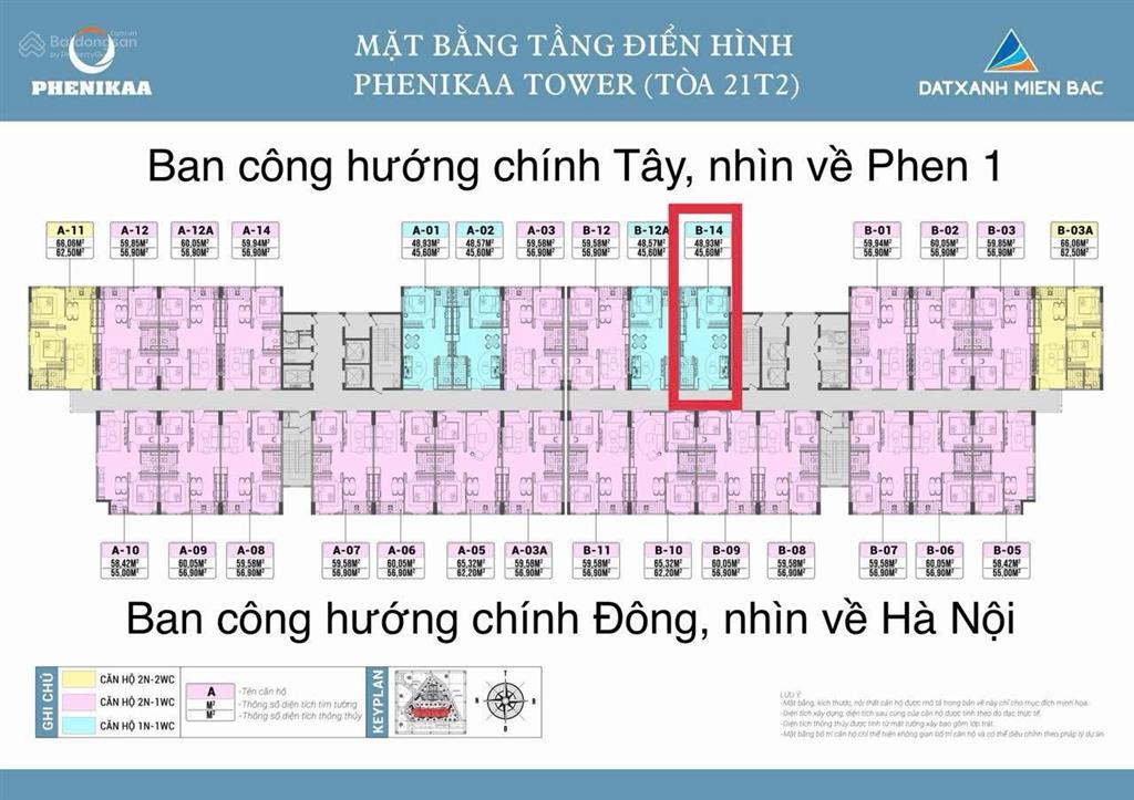 Bán căn 1pn 45,6m2 chung cư phenikaa 2 hoà lạc. giá mềm 2tỷ070, sang tên luôn hđmb