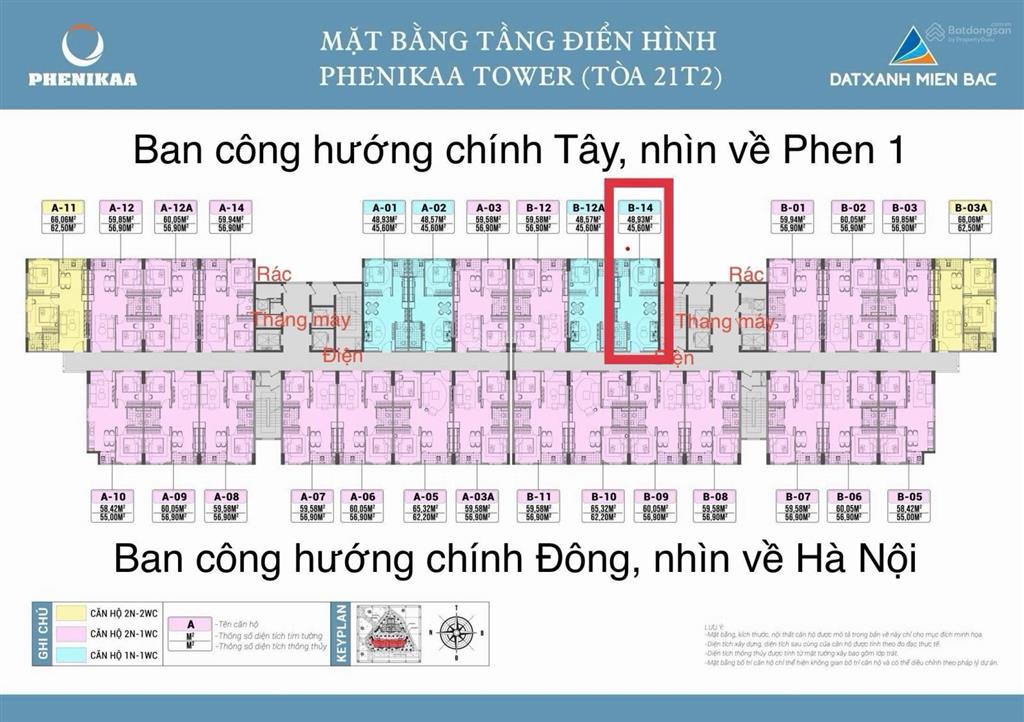Cắt lỗ căn 1pn 45,6m2 toà mới chung cư phenikaa hoà lạc. hđmb sang tên được luôn, giá chỉ 2 tỷ