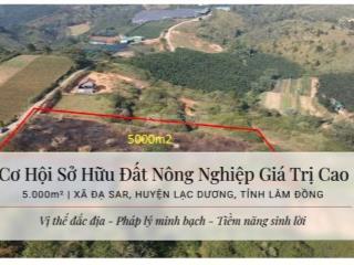 Cơ hội sở hữu lô đất nông nghiệp giá trị cao  5000m2  xã đạ sar, huyện lạc dương, tỉnh lâm đồng