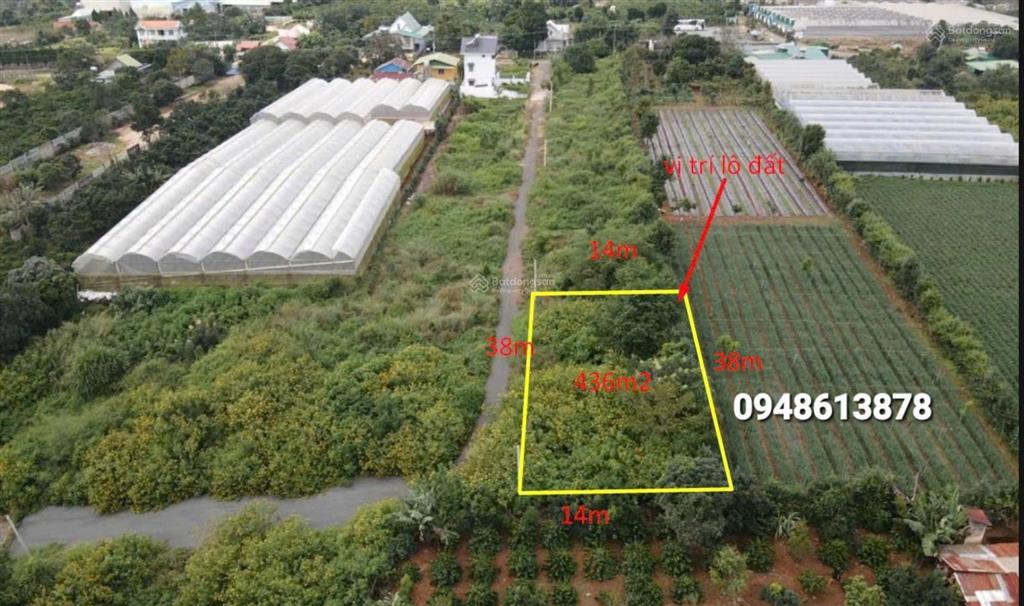 Lô đất nghỉ dưỡng tà nung 436m có 200m thổ cư gần đường chính 725, xubg quanh là các khu du lịch