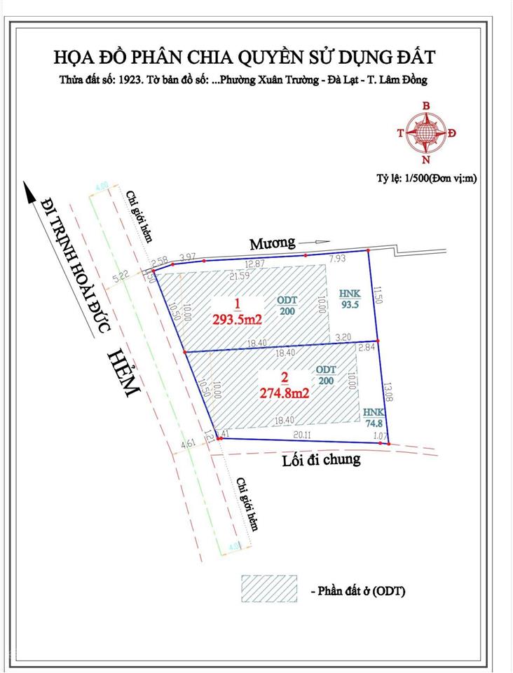 Bán lô đất xd trịnh hoài đức đà lạt 293m 8 tỷngay trung tâm tp, thích hợp xây biệt thự, hotel...