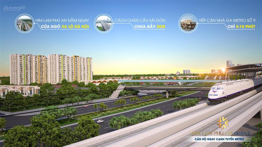 Bán gấp himlam phú an, q.9, 70m2, 2pn, giá 3,750 tỷ, lầu cao, view thoáng, ngay bến metro, xem dễ