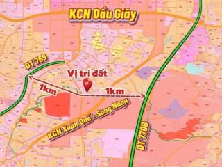 Bán đất dầu giây rẻ nhất phân khu đối diện kcn công nghệ cao xuân quế  sông nhạn