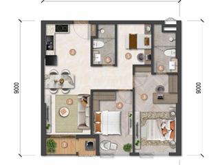 2pn + 86m² dự kiến chỉ 5 tỷ, 70% nhận nhà sổ lâu dài, thanh toán 48 tháng