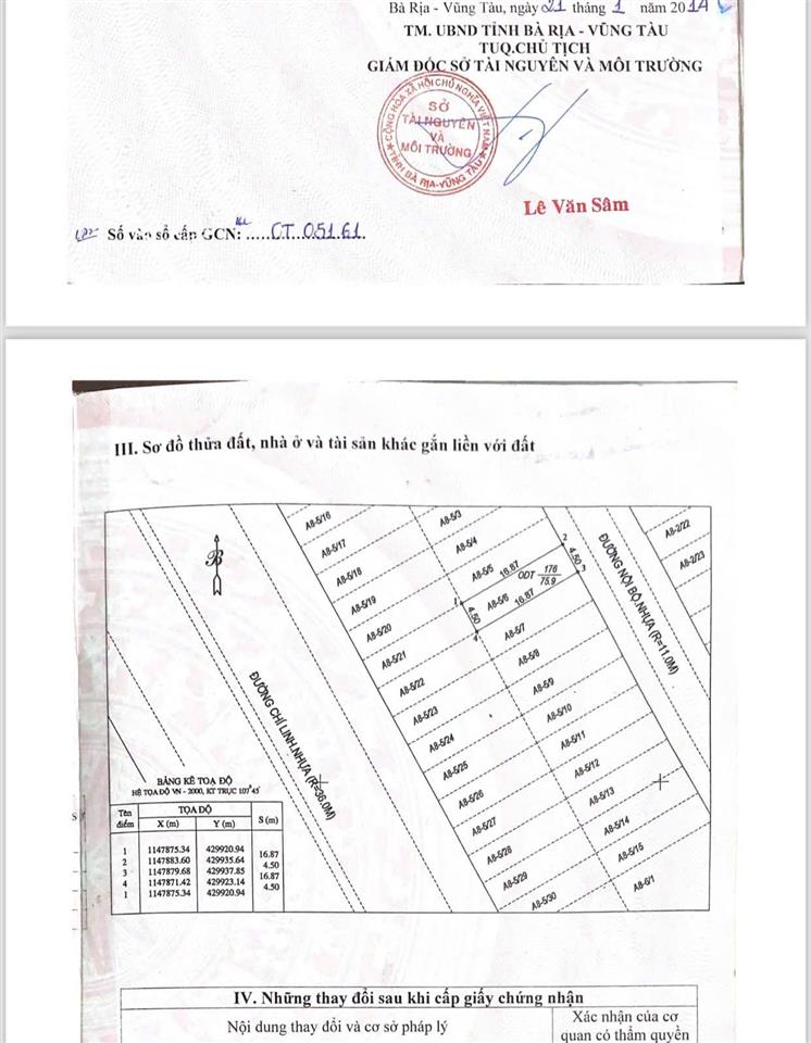 Đất kđt chí linh  75,9m  thổ cư lâu dài  ô tô  gần biển  6,75 tỷ