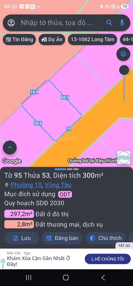 Bán đất biệt thự sát biển thanh bình  300m full thổ cư  giá 29,5 tỷ