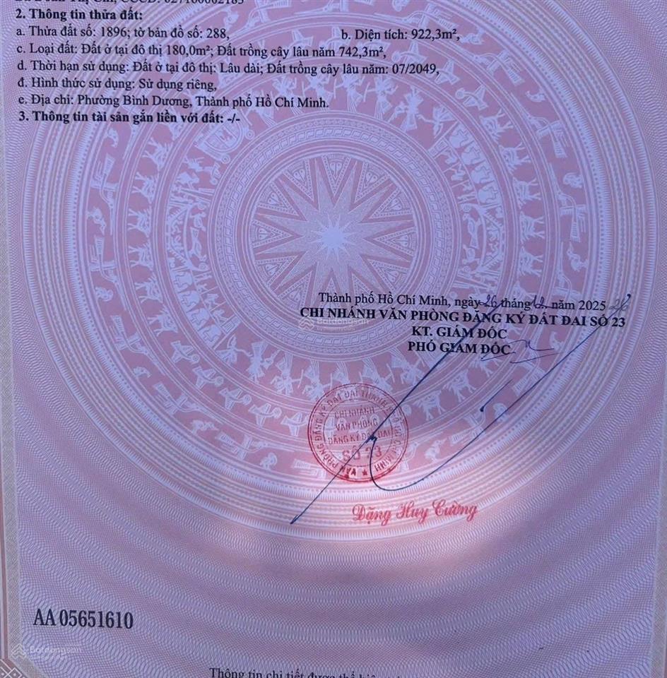 Giảm sốc hàng hiếm phú mỹ từ 7,35 tỷ nay chỉ còn 6,8 tỷ nhánh dx05, phú mỹ, tp thủ dầu một