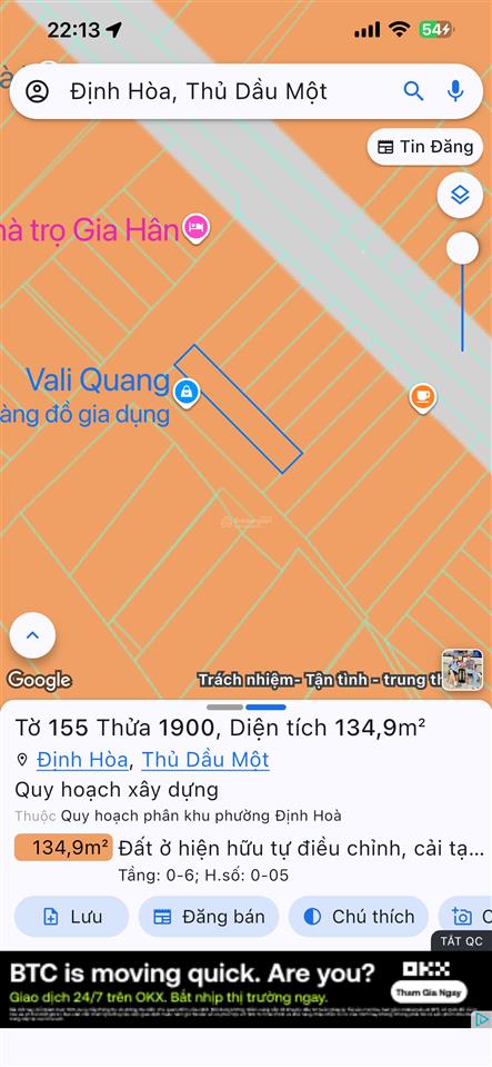 Chủ kẹt tiền giảm ngay 150 triệu, cần bán gấp! đất mặt tiền đx073, phường chánh hiệp