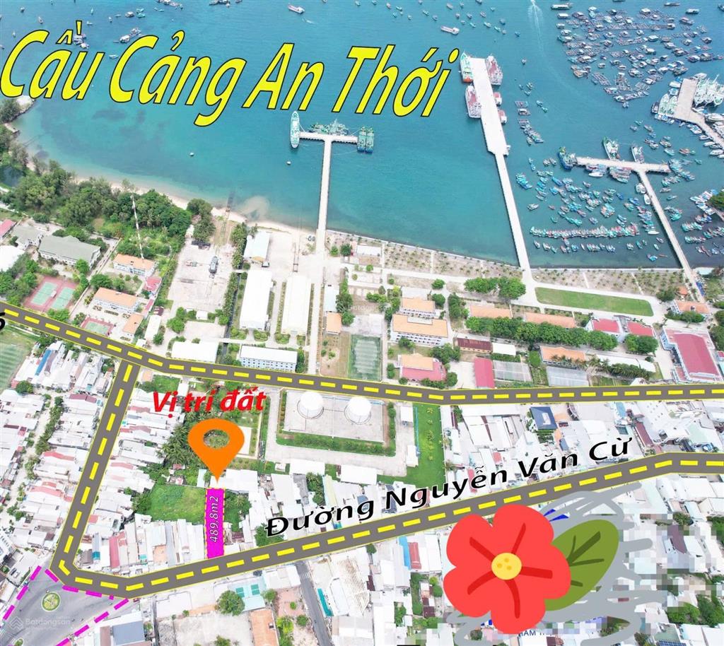 Bán 490m2 mt nguyễn văn cừ 200m2 thổ cư trung tâm an thới gần apec, sungroup, cảng biển