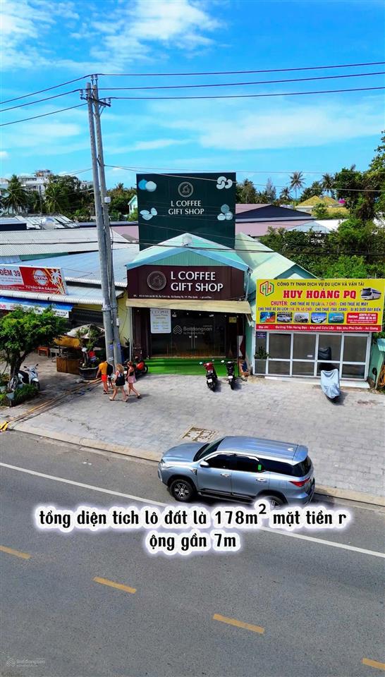 Bán 178m2 mặt tiền trần hưng đạo, phú quốc, ngang 6.8m, có dòng tiền hàng tháng, giá 18 tỷ