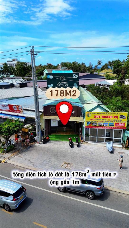Bán 178m2 mặt tiền trần hưng đạo, phú quốc, ngang 6.8m, có dòng tiền hàng tháng, giá 18 tỷ