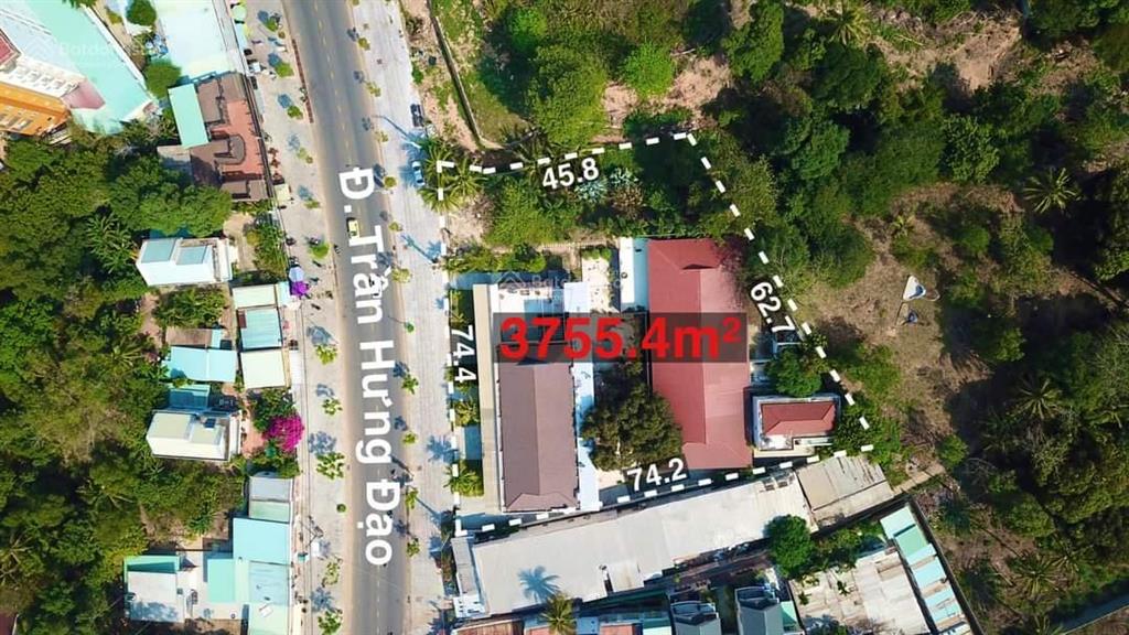 Bán 3.755m2 đẹp mặt tiền trần hưng đạo phú quốc ngang 70m có 3.000m2 tmdv
