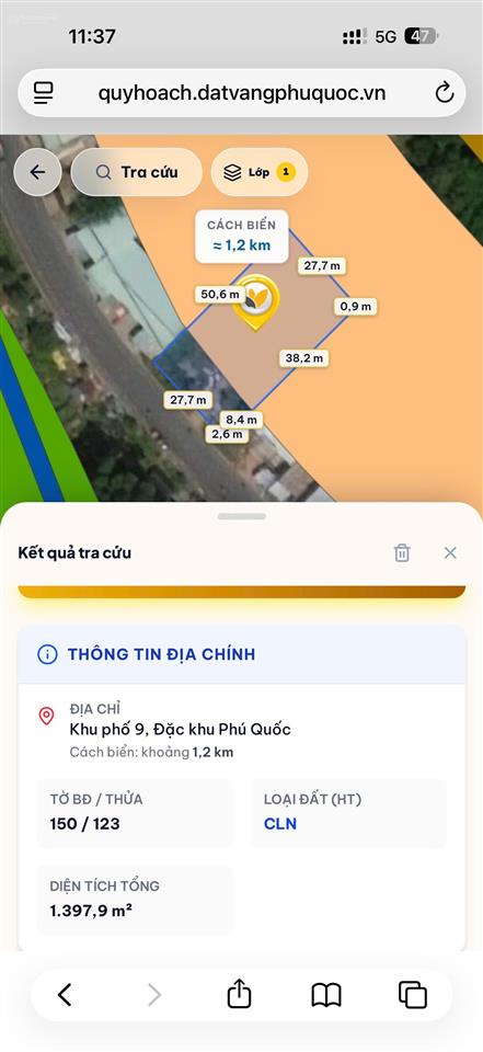 Bán 1.398m mặt đường dương đông cửa cạn | đối diện 67ha | sẵn nhà xưởng | qh chỉnh trang 7 tầng