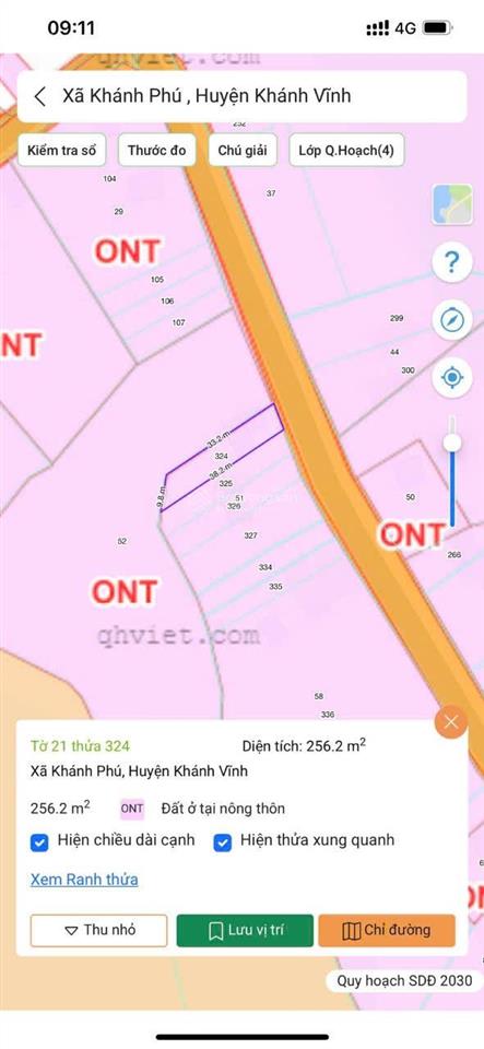Bán đất vườn khánh phú  khánh vĩnh giá đầu tư