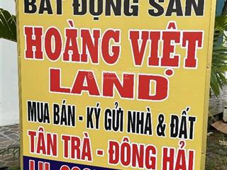 Cần bán đường 5m5 khu tân trà. gần biển và gần sông cổ cò giá 4,25 tỷ dt 100m hướng nam mát mẻ