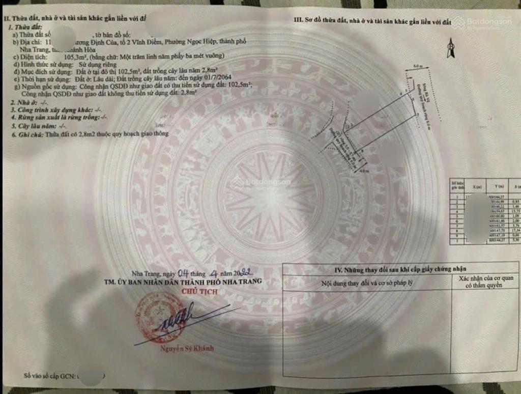 Bán nhà 2 tầng (105 m2, ngang 5.5 m) hẻm 3  4m hl ngọc hiệp. gần 23/10 chỉ 300 m. giá 4 tỷ