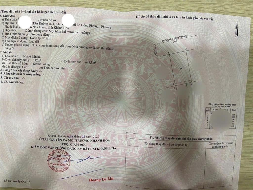 Bán nhà 4 tầng (120 m2, ngang 8 m)  mặt tiền lạc an  sát bên vòng xoay lạc an. giá 21.5 tỷ  shr