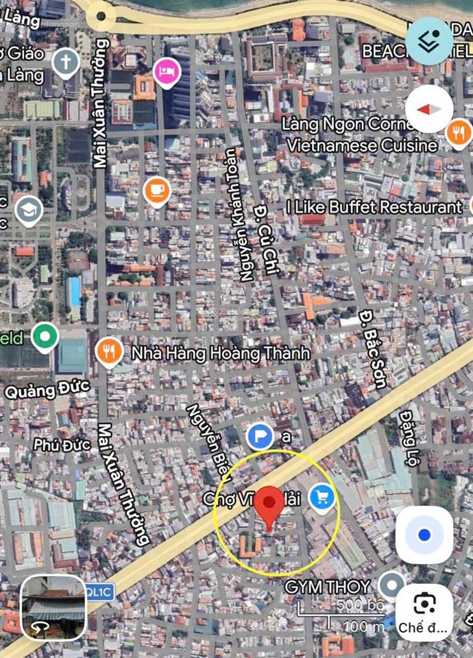 Bán đất (66.4 m2, ngang 3.9 m) hẻm nguyễn khuyến  cách 2/4 và chợ vĩnh hải 50 m. giá 2.3 tỷ