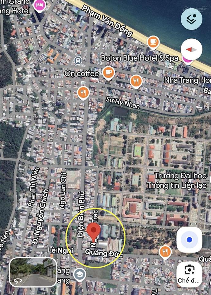Bán đất (99m2, ngang 5.24 m) mặt đường nguyễn trác  p. bắc nha trang  cách biển 800m. giá 7.6 tỷ