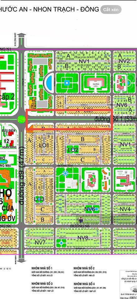 Bán 1 cặp liền kề mặt tiền đường lê hồng phong dự án hud nhơn trạch, vị trí kim cương tại nt
