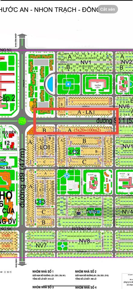 Bán 1 cặp liền kề mặt tiền đường lê hồng phong dự án hud nhơn trạch, vị trí kim cương tại nt